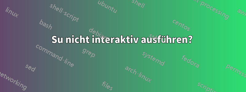 Su nicht interaktiv ausführen?