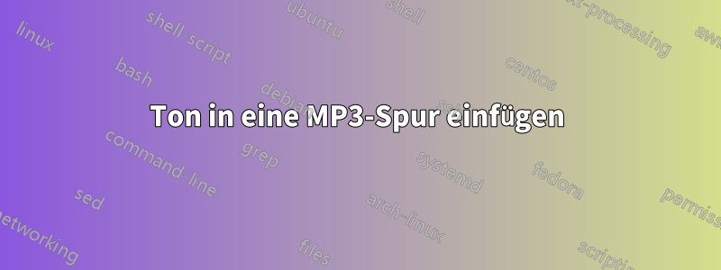 Ton in eine MP3-Spur einfügen