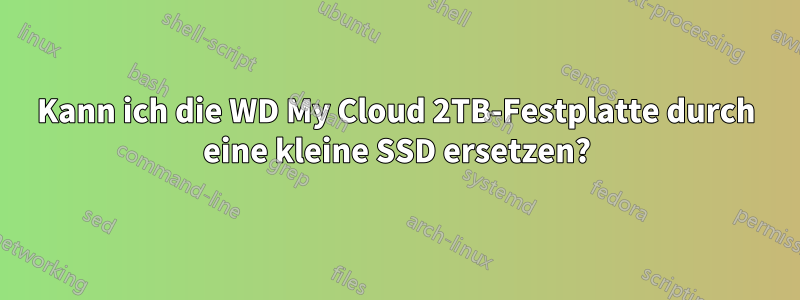 Kann ich die WD My Cloud 2TB-Festplatte durch eine kleine SSD ersetzen?