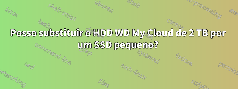 Posso substituir o HDD WD My Cloud de 2 TB por um SSD pequeno?