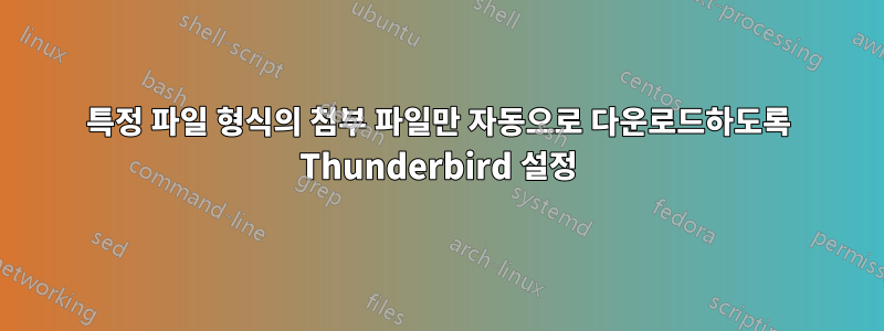 특정 파일 형식의 첨부 파일만 자동으로 다운로드하도록 Thunderbird 설정