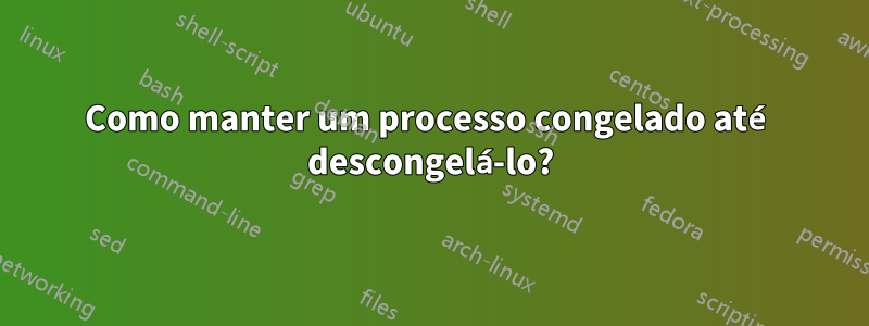 Como manter um processo congelado até descongelá-lo?