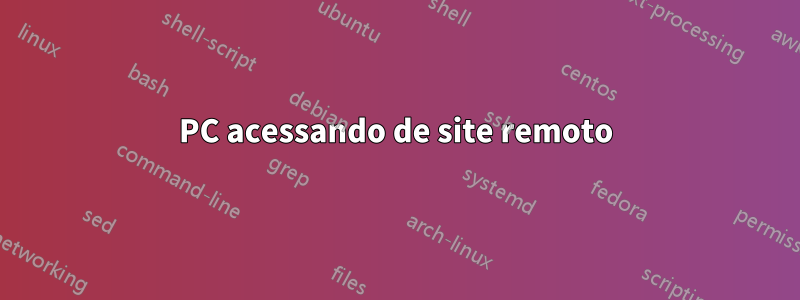 PC acessando de site remoto