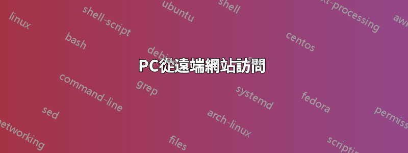 PC從遠端網站訪問