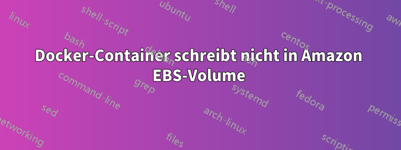 Docker-Container schreibt nicht in Amazon EBS-Volume