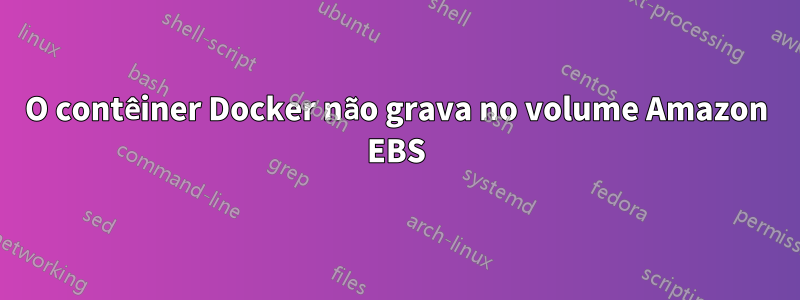 O contêiner Docker não grava no volume Amazon EBS