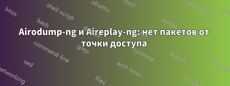 Airodump-ng и Aireplay-ng: нет пакетов от точки доступа