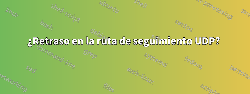 ¿Retraso en la ruta de seguimiento UDP?