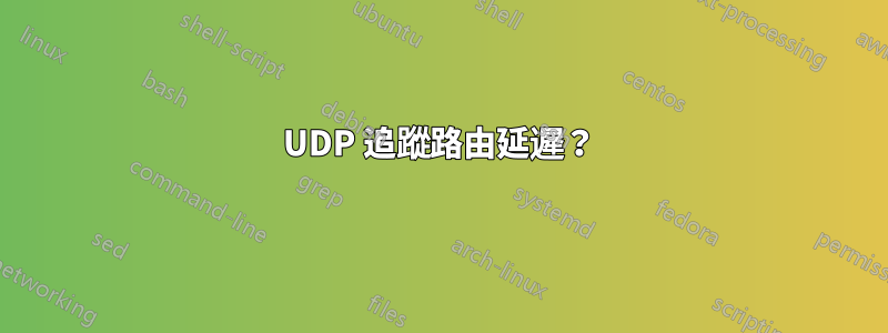 UDP 追蹤路由延遲？