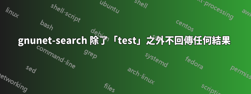 gnunet-search 除了「test」之外不回傳任何結果