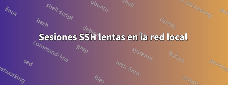 Sesiones SSH lentas en la red local