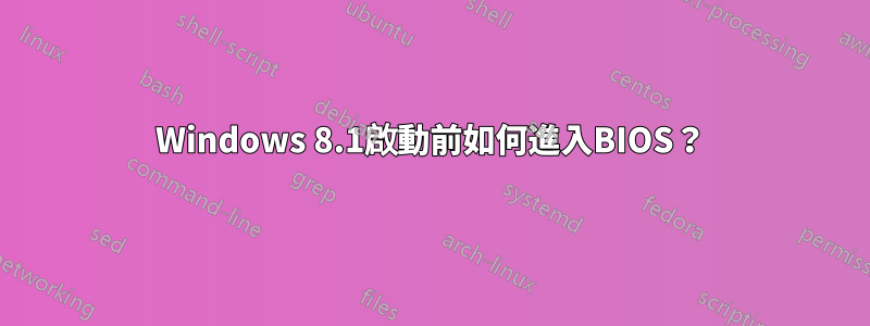 Windows 8.1啟動前如何進入BIOS？