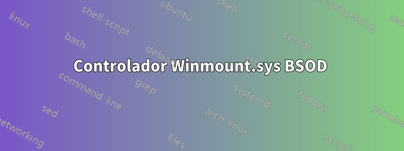 Controlador Winmount.sys BSOD