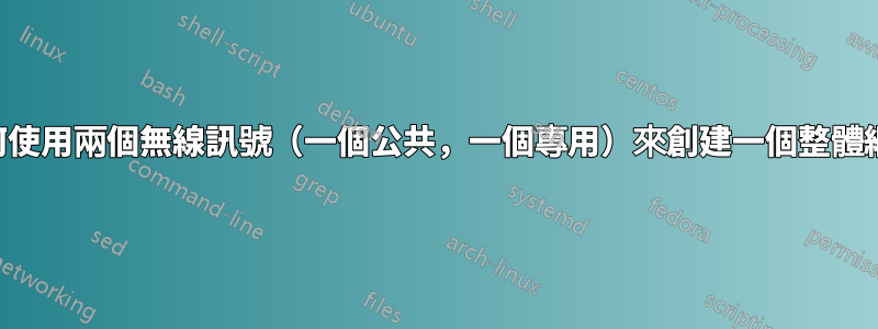 如何使用兩個無線訊號（一個公共，一個專用）來創建一個整體網絡