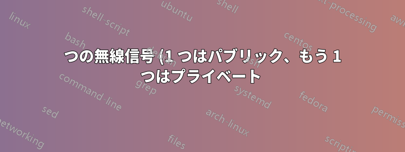 2 つの無線信号 (1 つはパブリック、もう 1 つはプライベート) を使用して 1 つの全体ネットワークを作成する方法