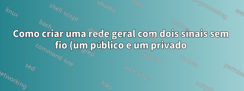 Como criar uma rede geral com dois sinais sem fio (um público e um privado)