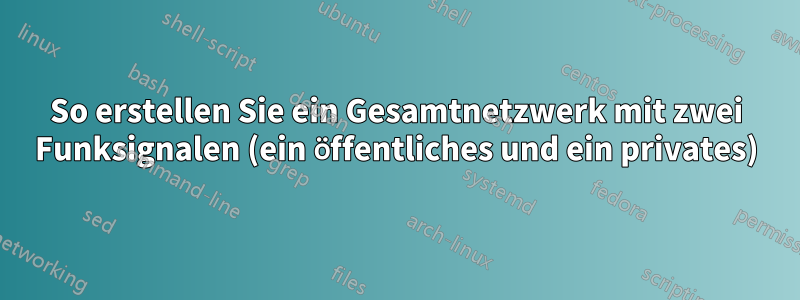 So erstellen Sie ein Gesamtnetzwerk mit zwei Funksignalen (ein öffentliches und ein privates)