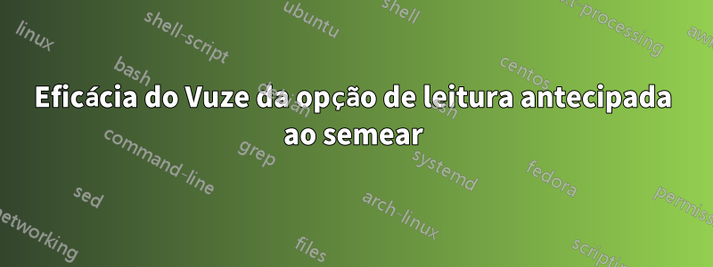 Eficácia do Vuze da opção de leitura antecipada ao semear