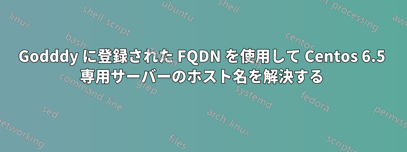 Godddy に登録された FQDN を使用して Centos 6.5 専用サーバーのホスト名を解決する