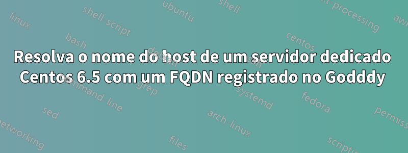 Resolva o nome do host de um servidor dedicado Centos 6.5 com um FQDN registrado no Godddy