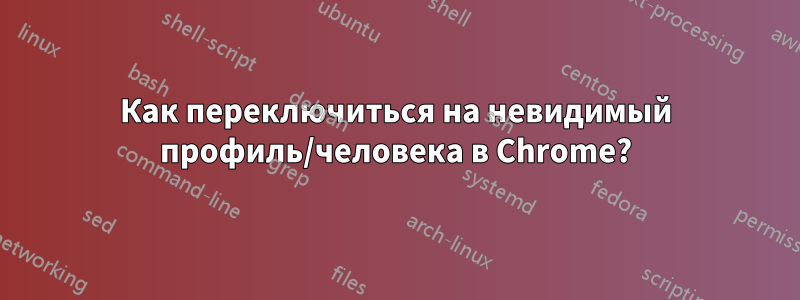 Как переключиться на невидимый профиль/человека в Chrome?