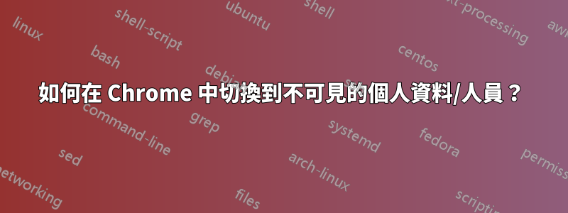 如何在 Chrome 中切換到不可見的個人資料/人員？