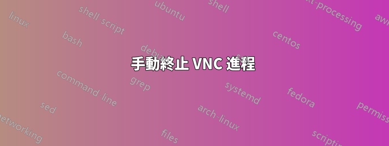 手動終止 VNC 進程