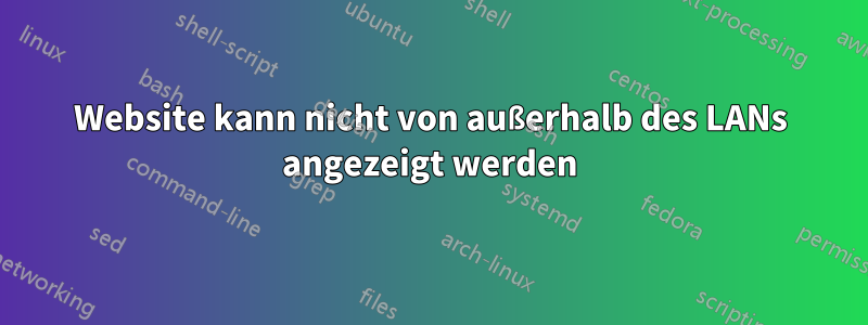 Website kann nicht von außerhalb des LANs angezeigt werden