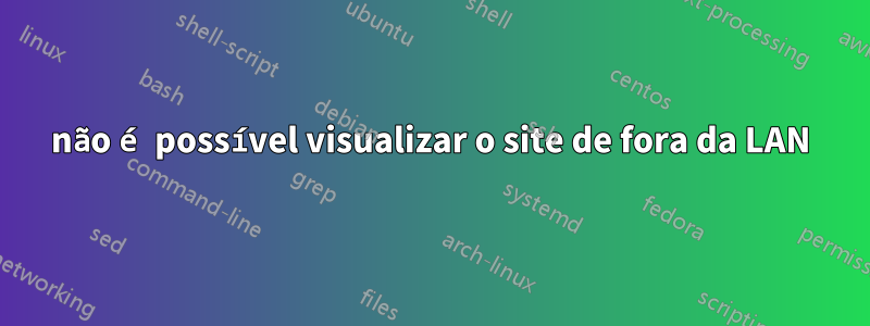 não é possível visualizar o site de fora da LAN