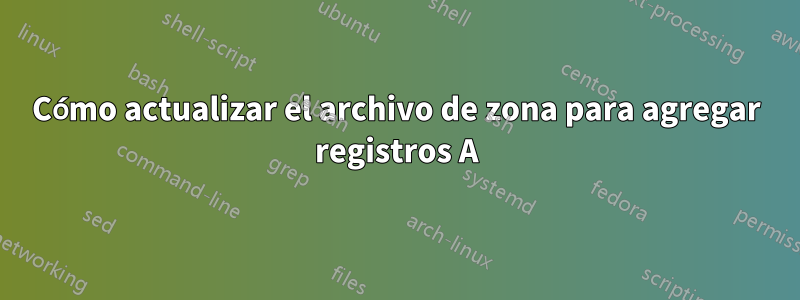 Cómo actualizar el archivo de zona para agregar registros A