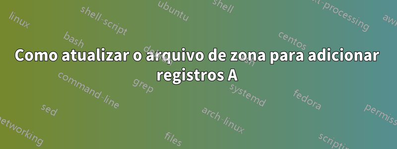 Como atualizar o arquivo de zona para adicionar registros A