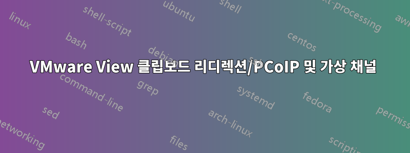 VMware View 클립보드 리디렉션/PCoIP 및 가상 채널