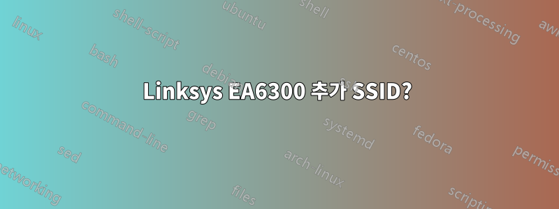 Linksys EA6300 추가 SSID?