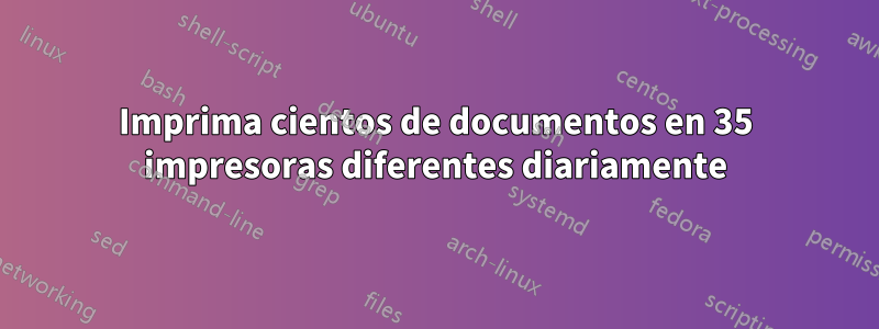 Imprima cientos de documentos en 35 impresoras diferentes diariamente