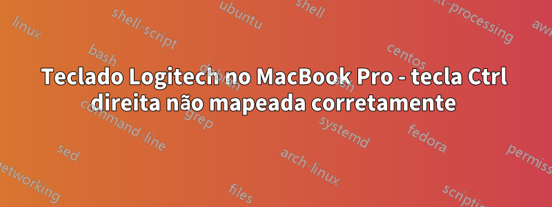 Teclado Logitech no MacBook Pro - tecla Ctrl direita não mapeada corretamente