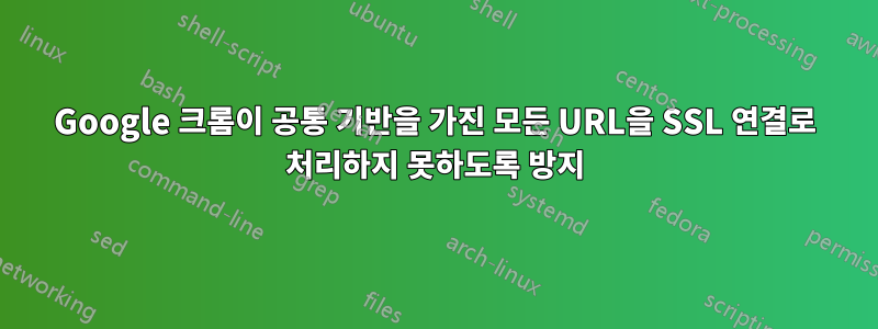 Google 크롬이 공통 기반을 가진 모든 URL을 SSL 연결로 처리하지 못하도록 방지