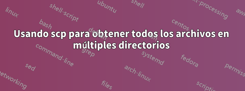 Usando scp para obtener todos los archivos en múltiples directorios