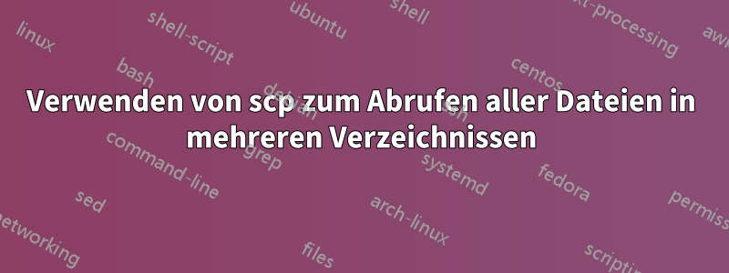 Verwenden von scp zum Abrufen aller Dateien in mehreren Verzeichnissen