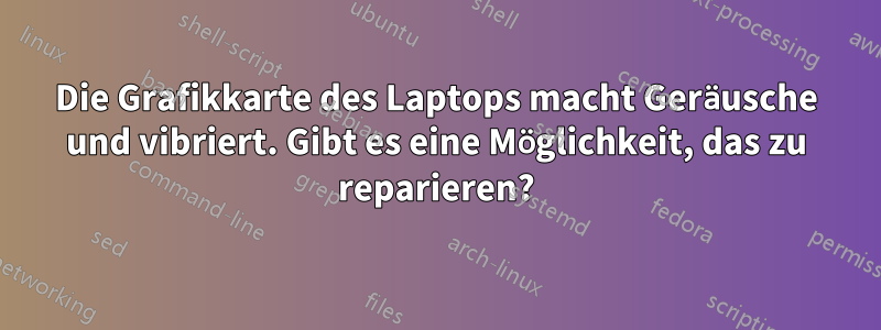 Die Grafikkarte des Laptops macht Geräusche und vibriert. Gibt es eine Möglichkeit, das zu reparieren?