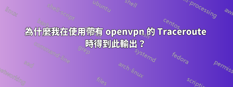 為什麼我在使用帶有 openvpn 的 Traceroute 時得到此輸出？