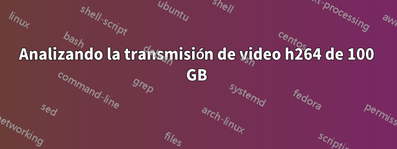 Analizando la transmisión de video h264 de 100 GB