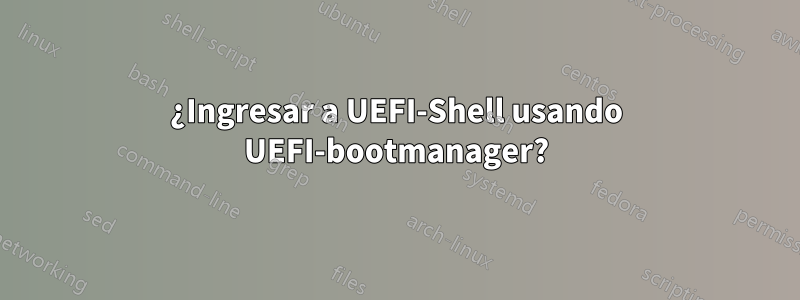 ¿Ingresar a UEFI-Shell usando UEFI-bootmanager?