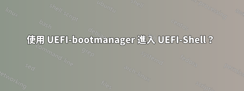 使用 UEFI-bootmanager 進入 UEFI-Shell？