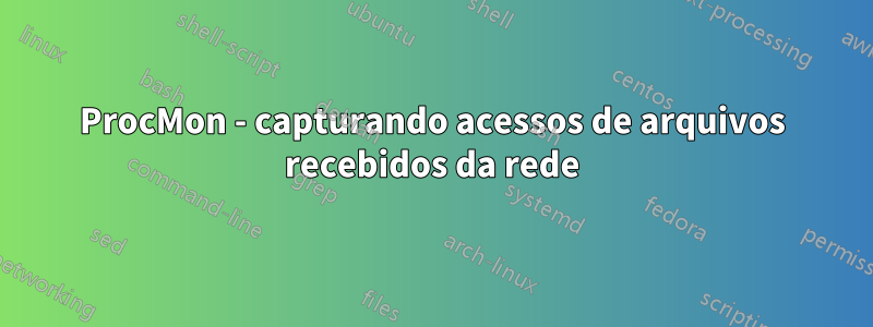 ProcMon - capturando acessos de arquivos recebidos da rede