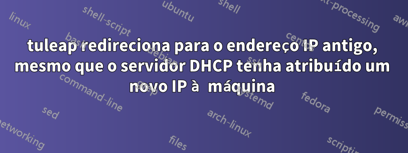 tuleap redireciona para o endereço IP antigo, mesmo que o servidor DHCP tenha atribuído um novo IP à máquina