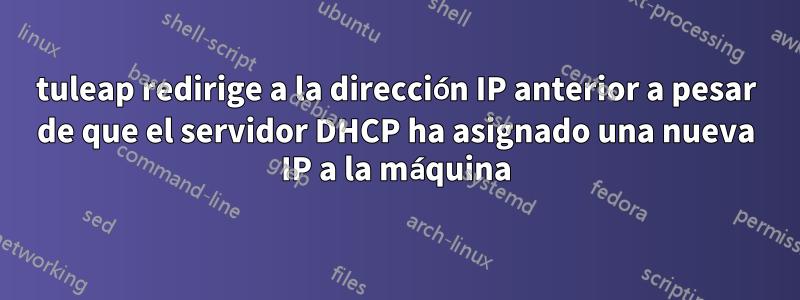 tuleap redirige a la dirección IP anterior a pesar de que el servidor DHCP ha asignado una nueva IP a la máquina