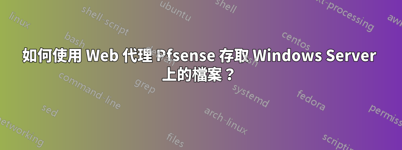 如何使用 Web 代理 Pfsense 存取 Windows Server 上的檔案？