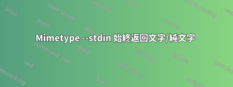 Mimetype --stdin 始終返回文字/純文字