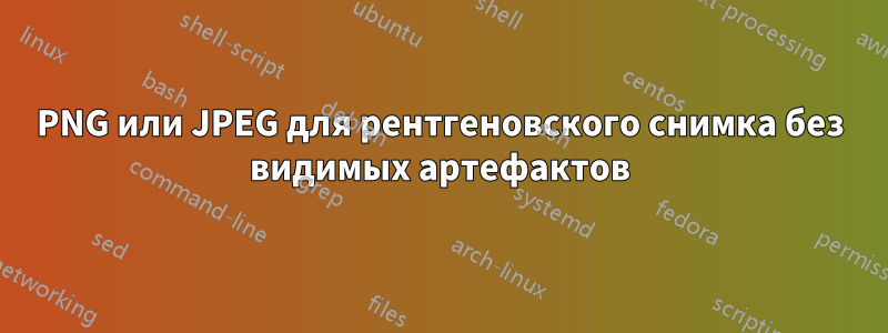 PNG или JPEG для рентгеновского снимка без видимых артефактов