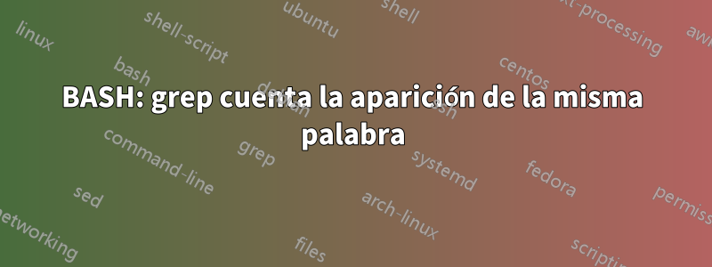 BASH: grep cuenta la aparición de la misma palabra